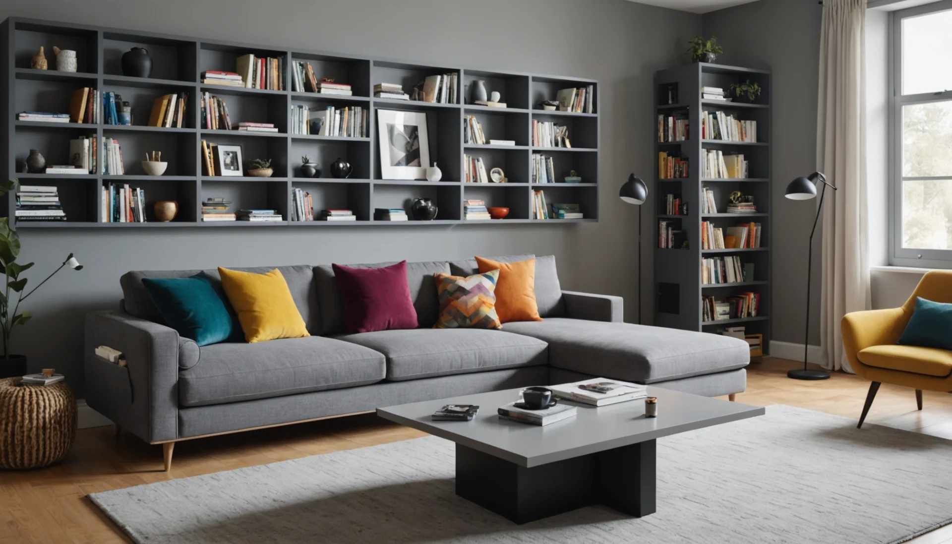 cacher un bureau d’ordinateur dans le salon