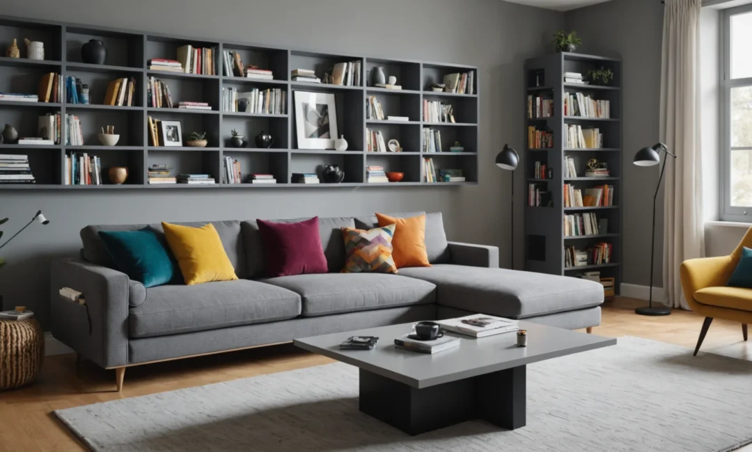 cacher un bureau d’ordinateur dans le salon